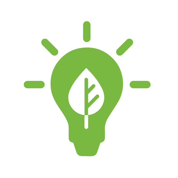 lightbulb with leaf
