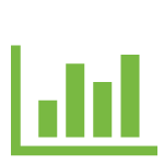 icon green bar chart