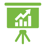 icon green chart presentation