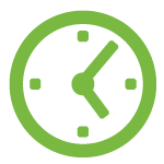 green clock icon