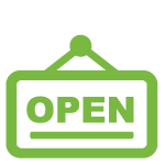 open sign