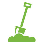 icon green shovel