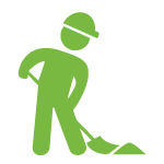icon shoveling guy