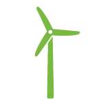 green icon wind turbine