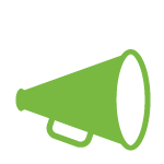icon green megaphone