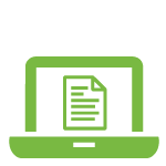 icon with laptop and document