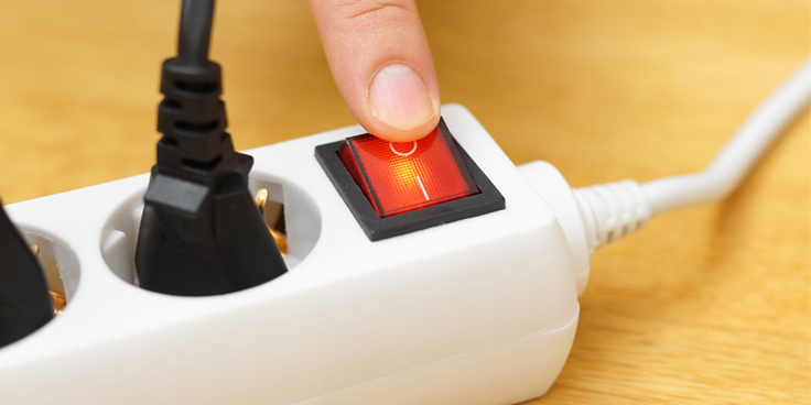turn off the button on power strip